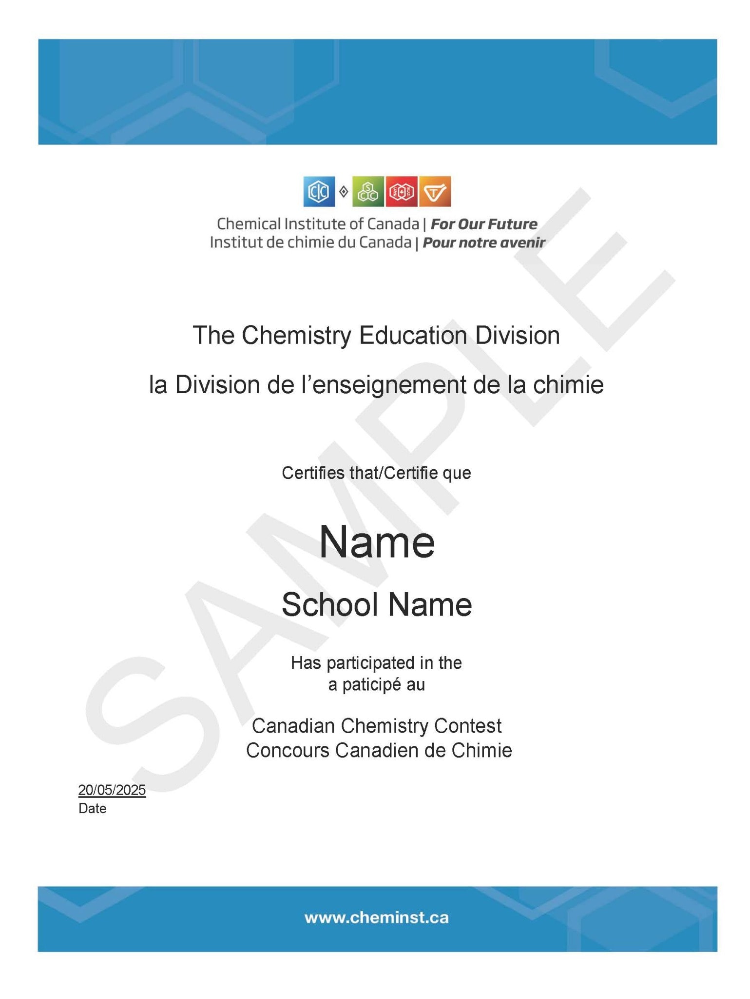 ตัวอย่างใบประกาศนียบัตร CCC Certificate of Participation